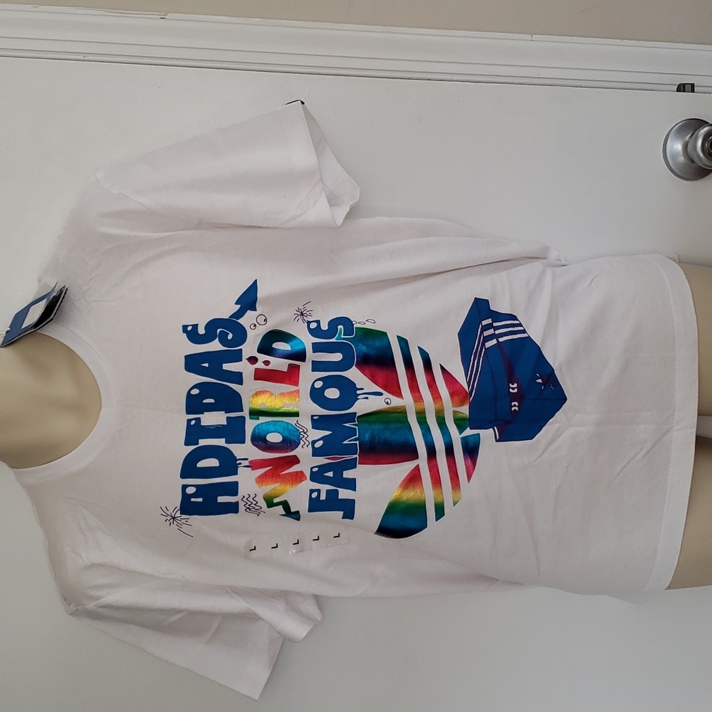 2011 Adidas World Famous Rainbow Foil Shirt Size L